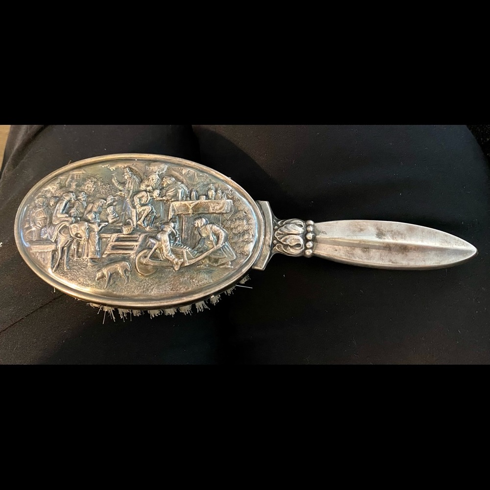 Jorgen Steffensen Denmark silver plated brush